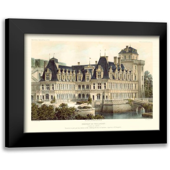 Petit, Victor 14x11 Black Modern Framed Museum Art Print Titled - French Chateaux V