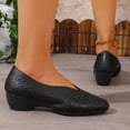 thumbnail image 5 of KEGIRLOM Women's Fashionable Plus-Size Round Toe Low-Cut Shoes Spring/Summer Style Trendy And Comfortable Suitable For Wearing Alone With Hollowed-Out Wedge Heels Shoes Black 7, 5 of 9
