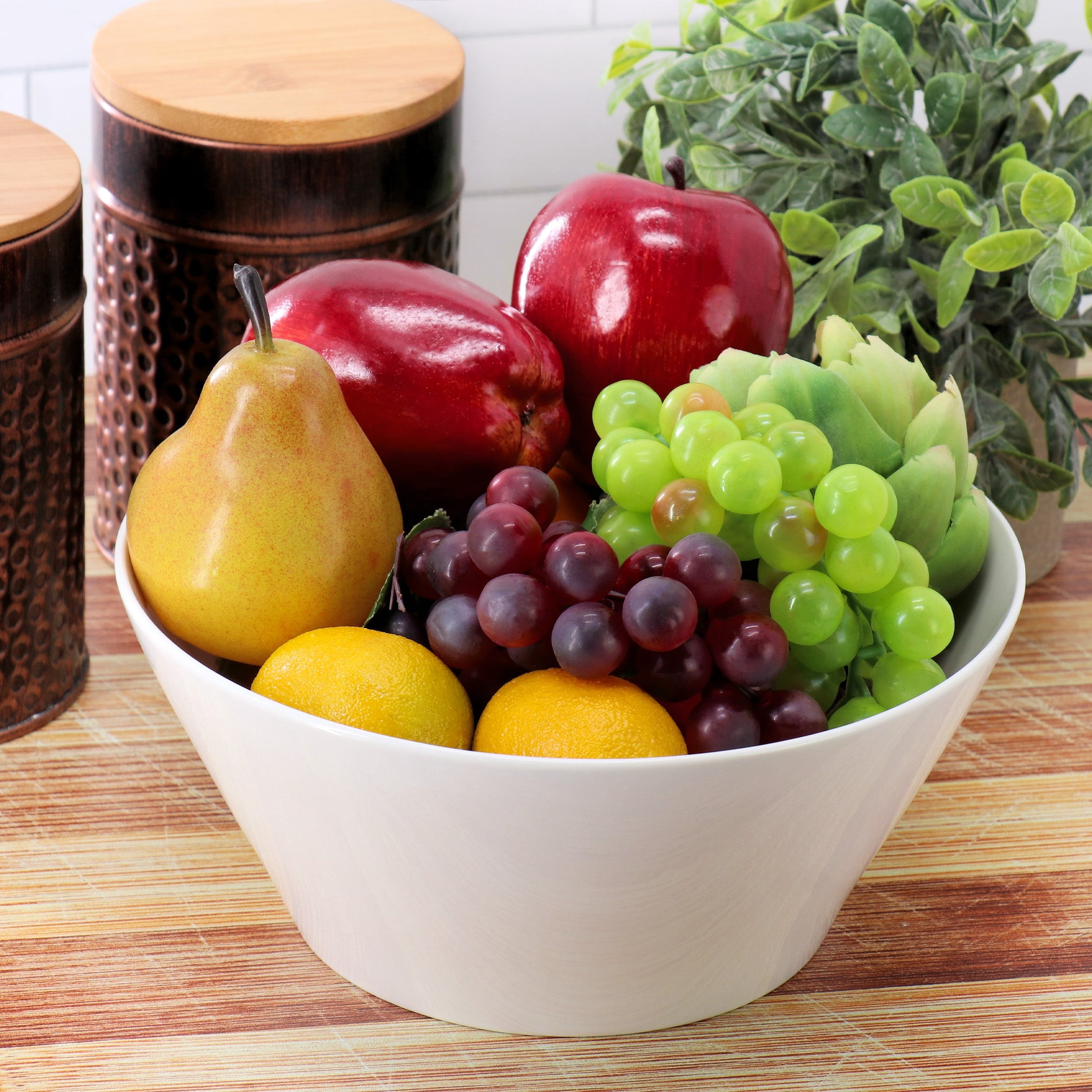 Gibson Home 142751.01 9.4 in. Great Essentials Round Fine Ceramic Meal Bowl, White