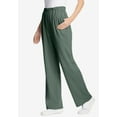 thumbnail image 3 of Woman Within Plus Size Tall 7-Day Knit Wide-Leg Pull-On Pants, 3 of 6