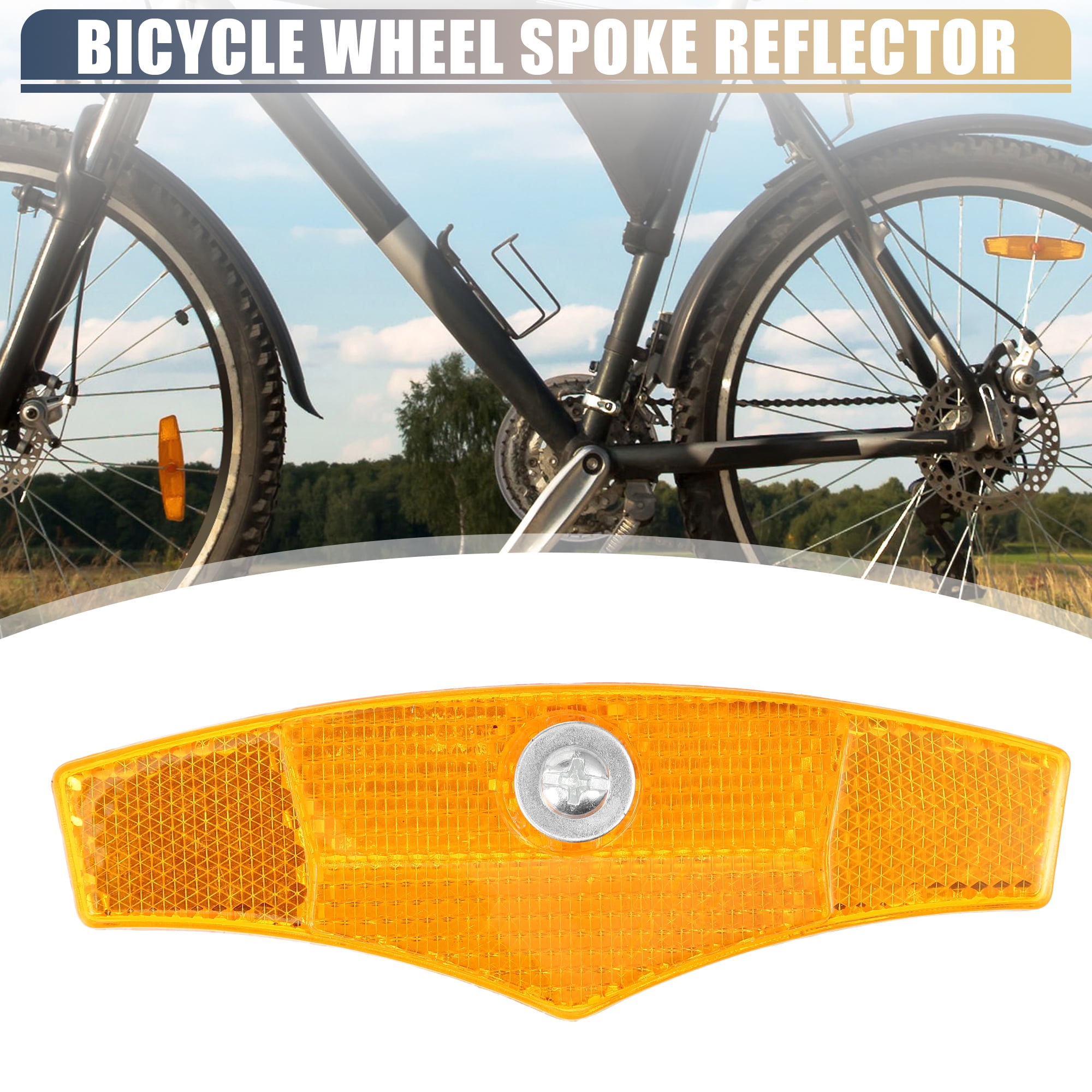 Unique Bargains 6Pcs Bicycle Front Safety Warning Reflectors Accessories Red White