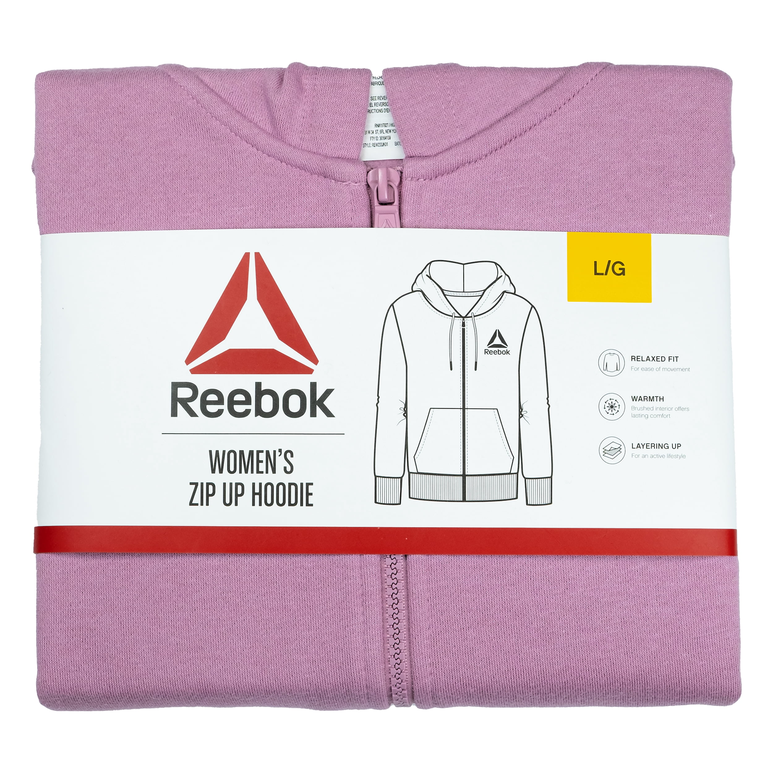 Reebok Women's Game Day Zip Up Fleece Hoodie