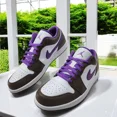 thumbnail image 4 of Ni - ke Air Jordan 1 Low "Purple Mocha" Palomino Wild Berry White 553558-215 Men's Size, 4 of 5