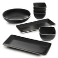 thumbnail image 2 of Gibson Elite Ensemble de Vaisselle Soho Lounge, (2) Plateaux, Noir Mat, 2 of 6