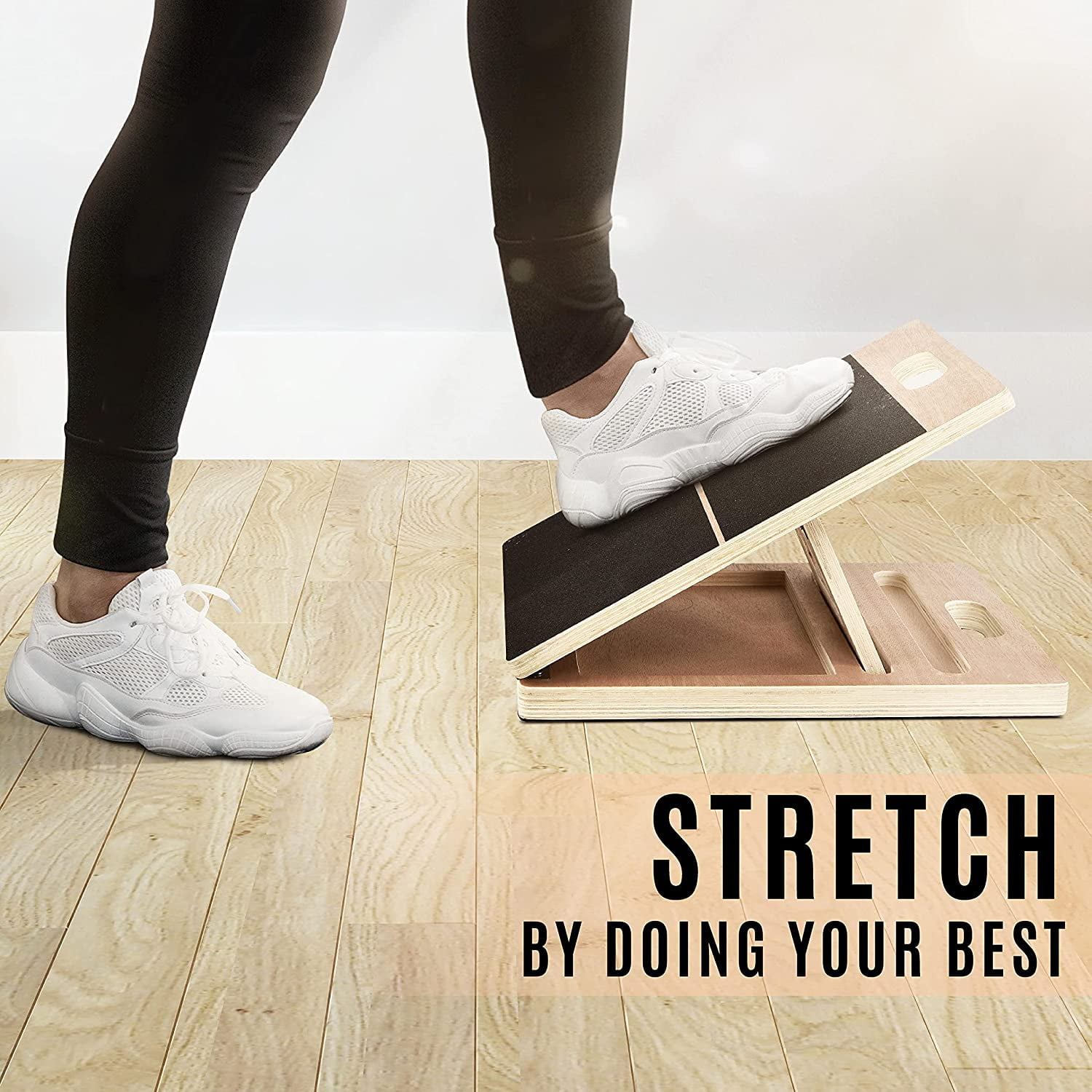 - Calf Stretcher Stretch Board Yes4All Premium Adjustable Wooden/Steel Slant Board Incline Board 10, 20, 30, 35 & 40 Degree 