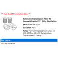 thumbnail image 2 of Automatic Transmission Filter Kit - Compatible with 1991 Gillig Shuttle Bus, 2 of 2