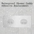 thumbnail image 6 of 8 Pack Shower Caddy Adhesive for Replacement, Strong Transparent Adhesive for Shower Caddy Sticky Pads, No Drilling for Corner Shelf Basket, Bathroom Storage Shelves, Kitchen Racks and Soap Holder, 6 of 7
