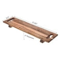 thumbnail image 2 of IH Casa Decor Acacia Wood Rect. Serving Board With Dual Handle On Stand, 2 of 3