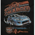 thumbnail image 2 of Cool Super Charged Racecar Speed Crewneck T Shirts Boy Girl Teen Brisco Brands X, 2 of 4