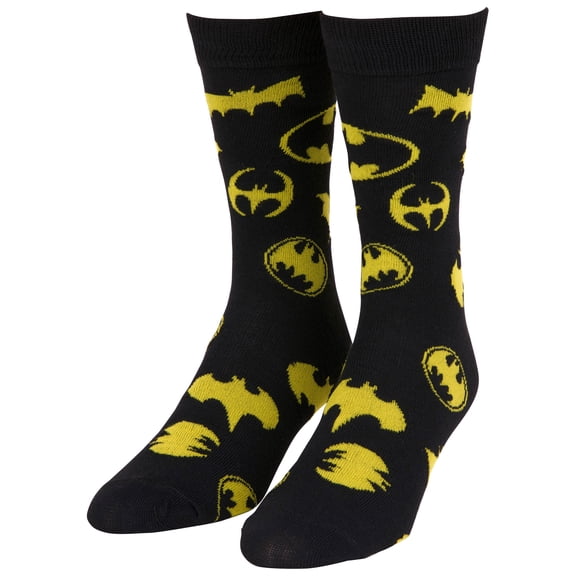 Batman History of Logos Crew Socks