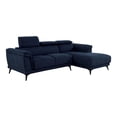 thumbnail image 4 of Furniture of America Borno Fabric Sectional with Armless Chair in Navy, 4 of 8