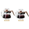 thumbnail image 2 of Yeacher Coffee Server 600ml Glass Coffee Carafe Coffee Pot Coffee Server Kettle Coffee Maker Teapot, 2 of 7