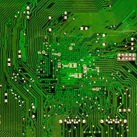 laminated poster board circuit chip background green business poster