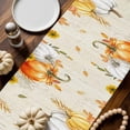 thumbnail image 2 of Fall Pumpkin Table Runner, Autumn Thanksgiving Kitchen Dining Table Decoration for Home Party Decor 13x108 Inches, 2 of 9