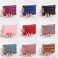 thumbnail image 2 of PU Leather Women Zip Coin Wallet Keychain Card Cash Holder JJ, 2 of 8