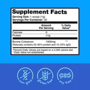 Zena Nutrition Colostrum Premium Powder, Gluten Free, Unflavored, 1000mg, 30 Servings