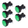thumbnail image 4 of Botón de empuje para juegos de 46mm redondo, interruptor iluminado LED de 12V con microswitch para arcade, verde, 5 piezas, 4 of 5