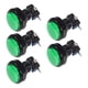 thumbnail image 4 of Botón de empuje para juegos de 46mm redondo, interruptor iluminado LED de 12V con microswitch para arcade, verde, 5 piezas, 4 of 5