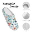 thumbnail image 5 of Lsque Butterflies Pattern Womens Comfort Cotton on Scuff With Memory Foam and Anti-skid Sole Slipper-44/45, 5 of 7