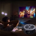 thumbnail image 6 of Nkmbld Smart Projector with WiFi and Bluetooth, Portable Outdoor Movie Projector Home Movie LED Video Projector with USB Interface and Remote Control for Home Entertainment, 6 of 9