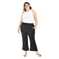 thumbnail image 1 of Pantalon de lino Roman Fashion /Tallas Extras, 022 (Negro) negro 36, 1 of 4
