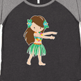 thumbnail image 4 of Inktastic Brown Haired Hula Girl Women's Plus Size T-Shirt, 4 of 5