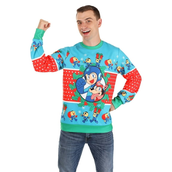 Adult Mega Man Christmas Sweater