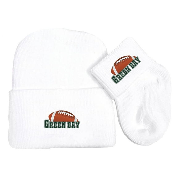Future Tailgater Newborn Baby Knit Cap and Socks Set for Green Bay Fans