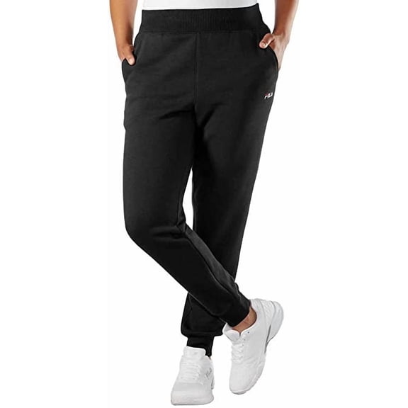 FILA Women's Fleece Joggers, High Rise, Soft Brushed Fleece, Athletic Pants