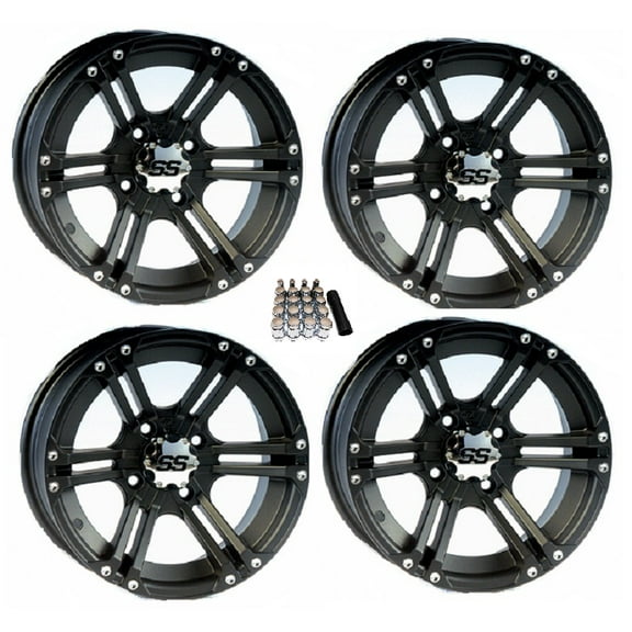 ITP SS212 UTV Wheels/Rims Black 12" Polaris Ranger XP 900/1000