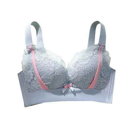 

LWZWM Lounge Bras for Women Lace Comfortable Breathable No Underwire Beauty Back Bra Sleep Bralette Everyday Bra Blue M
