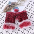 thumbnail image 1 of Guantes de medio dedo de piel de conejo, moda para mujer, otoño e invierno, guantes de medio dedo para estudiantes, para escribir en la computadora, 1 of 6