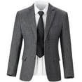 thumbnail image 2 of Lycody Boys Blazer Coat Classic Jacket for TeenageWedding Retro Herringbone Casual 2 Button Jacket Formal Tweed Patterned Sport Coat, 2 of 8