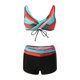 thumbnail image 5 of Traje de baño de dos piezas para mujer, trajes de baño para mujer, traje de baño de dos piezas con espalda de tirantes y estampado conservador para mujer, vestido de baño para mujer, 5 of 6