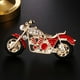 thumbnail image 2 of Broche Pin Motocicleta Macarena Joyería Regalos de Navidad Rojo 3.9 x 1.9 cm broche de diamantes de imitación de las mujeres, 2 of 8