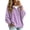 #0083-Purple, variant on Pounoo Hoodies for Women Pullover Hooded Henley Button Long Sleeve Corduroy Texture Tops for Women Loose Fit Y2K Trendy Boho Womens Tops