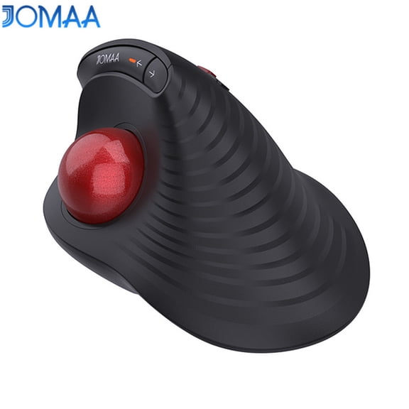 Wireless Trackball Mouse, 4‑Way Hyper‑Fast Tilt Scrolling, Thumb‑Controlled Removable Trackball, Quiet Click, 2.4G & Bluetooth Multi‑Device Connection, Rechargeable, 65° Ergonomic Tilt