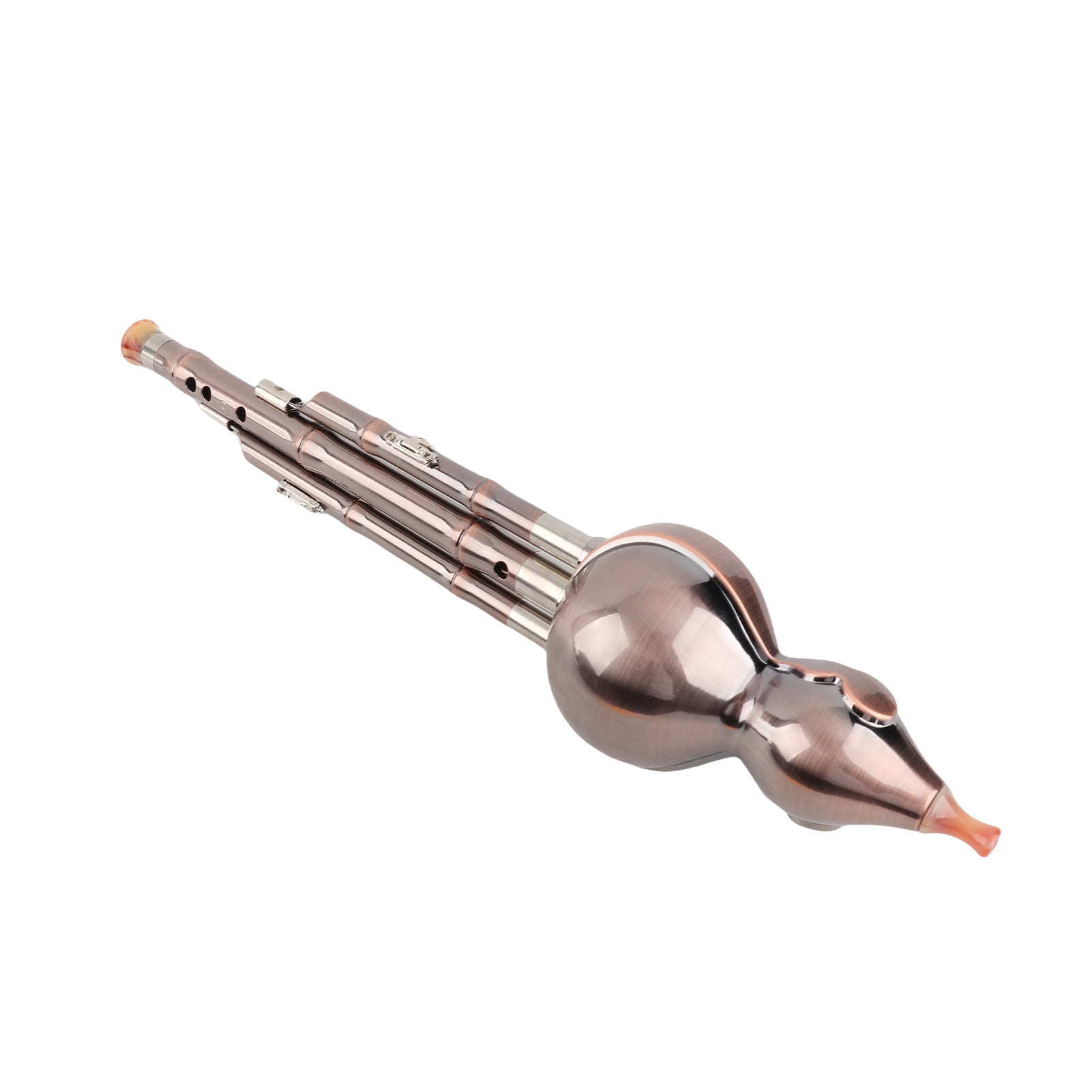 Gourd Cucurbit Flute With 3 Tone C Key Hulusi Gourd Cucurbit Flute Aluminum with Copper Plated Pipes Chinese Traditional Instrument with Chinese Knot Carry Case for Beginners Musical Amateurs