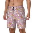 thumbnail image 2 of Balery Seafood Mens Swim Trunks Swim Shorts for Men Quick Dry Inseam Beach Shorts with Compression Liner Pocket-Large, 2 of 9