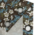 thumbnail image 4 of Ambesonne Brown and Blue Grommet Curtain, Cornflowers, 50" x 108", Brown Blue Green, 4 of 6