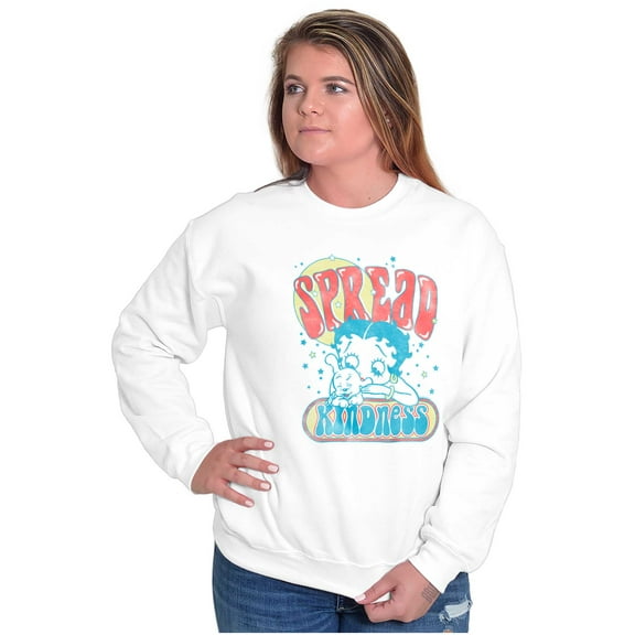 Retro Betty Boop Spread Kindness Women Crewneck Sweatshirt Brisco Brands M