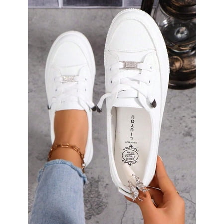 Women s Outdoor Athletic Shoes -Casual Comfortable Flat Sneakers for Daily Outings Campus Holidays&Sports Activities