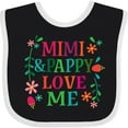 thumbnail image 3 of Inktastic Mimi and Pappy Love Me Grandchild Girls Baby Bib, 3 of 4