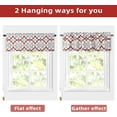 thumbnail image 3 of DriftAway Alexander Spiral Geo Trellis Pattern Window Curtain Valance Rod Pocket 24"L x 52"W Plus 2" Header Red/Gray, 3 of 7