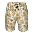 thumbnail image 3 of Disketp Men's Swim Trunks Hawaiian Breathable Surf Beach Swimsuits Mesh Lining Beach Shorts with Pockets-Hippie Bee Honeycomb, 3 of 7