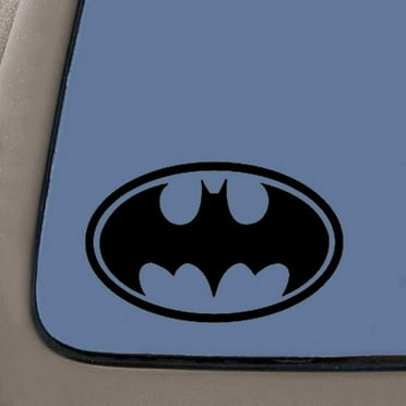 Batman Bat Symbol Vinyl Decal Sticker | Black Vinyl Decal | 5.5-Inches By 3.5-Inches | Car Truck Van SUV Laptop Macbook Wall Decals