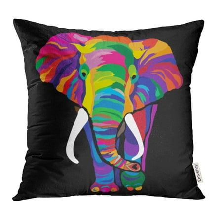 Thai Positioning Pillow - YWOTA Purple Animal Colorful Elephant Red Pop India Flamboyant Thailand African Pillow Cases Cushion Cover 16x16 inch