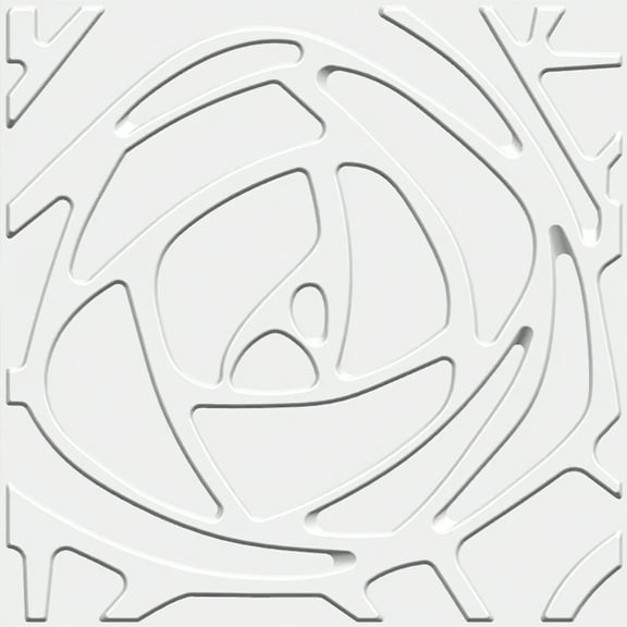 Dundee Deco 3D Wall Panels - Modern Brick Paintable White PVC Wall Paneling for Interior Wall Decor, Pack of 10, Covers 26.9 sq. ft