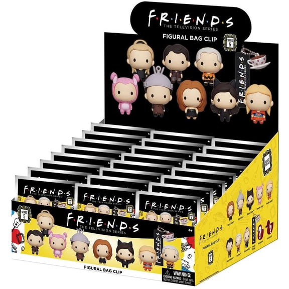Warner Bros. 3D Figural Foam Bag Clip Friends Series 5 Mystery Box (24 Packs)