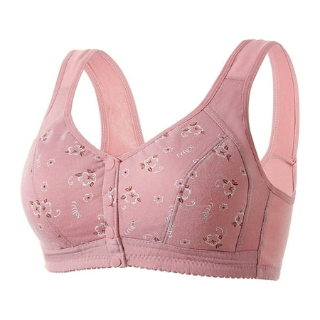 Baodmurt Front Closure Bras for Women Lounge & Sleep Tie-Front Lace Lingerie  Underwear  Pink 38B